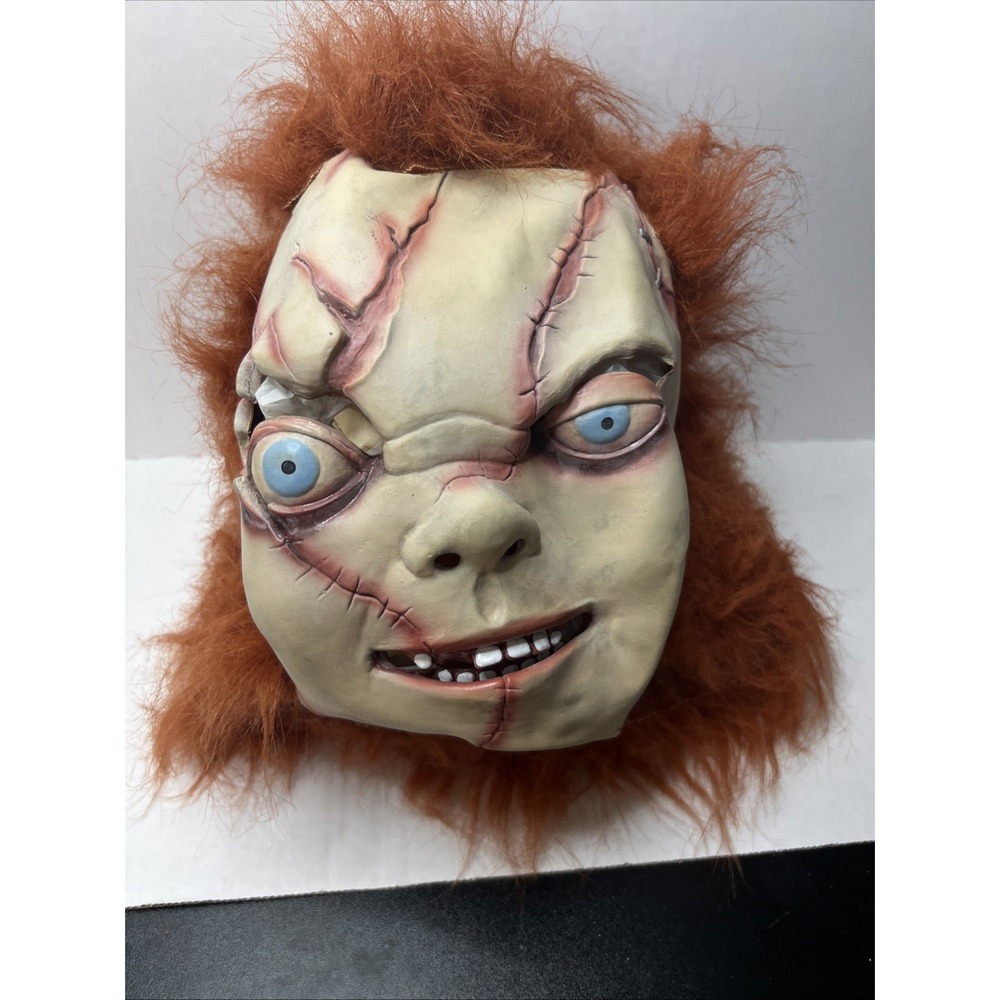 Vintage Halloween Seed Of Chucky  2004 Scarred Chucky Latex Mask